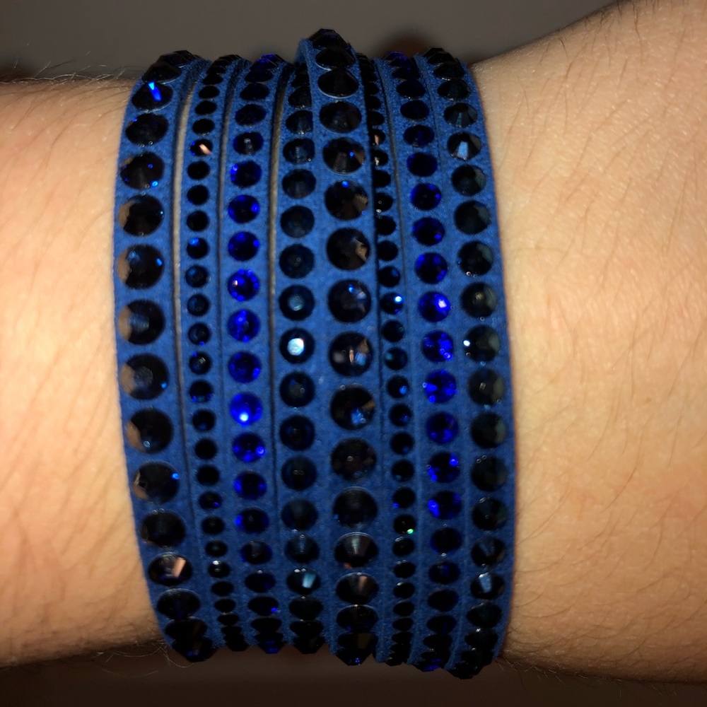 Blue Swarovski Wrap Around Bracelet